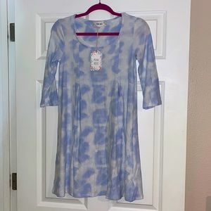 NWT Women’s tie dye 3/4 sleeve mini dress